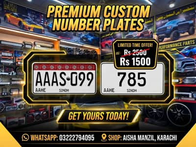 Embossed Number Plates
