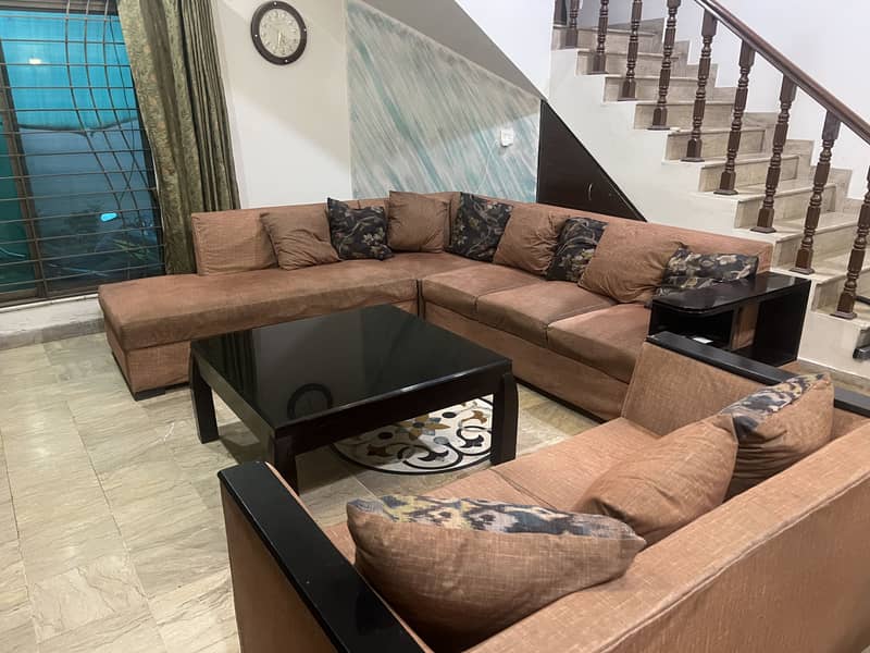 L shape sofa set 5