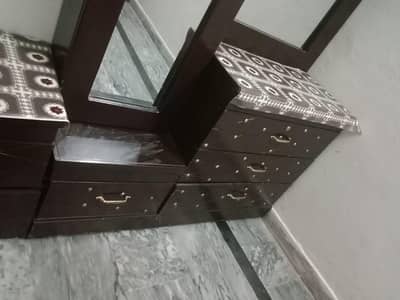 bed set with dressing table and mattress in good condition for sale