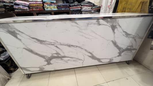 Beautiful Marble Design Shop Counter + Seating Set for Sale