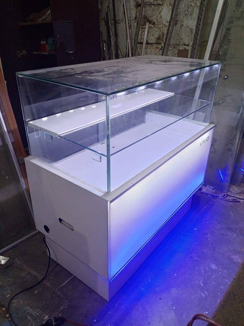 Mobile Shop Glass Display Counter with LED Lights - Mobile Shops ...