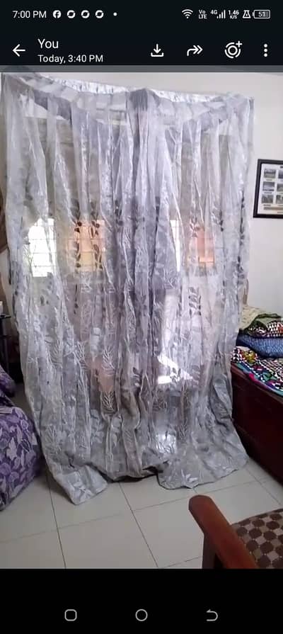 Curtain silver  4 pieces