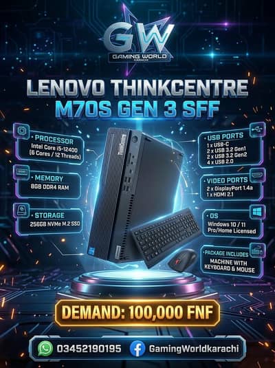 Lenovo ThinkCentre M70s Gen3 SFF i5 12400 12th gen  PC 100k