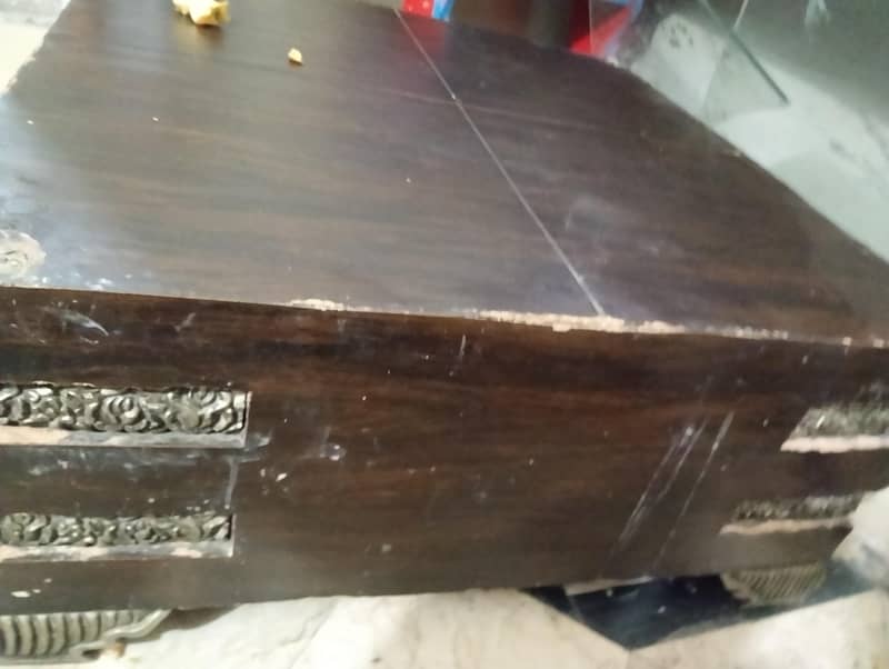 dining center table with top break glass 0