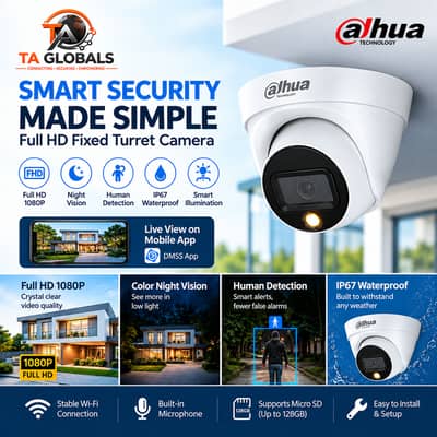 Dahua DH-IPC-T1E49-A-IL | 4MP Dome IP Camera