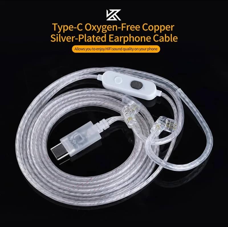 KZ M2 Cable Dual Mic Equalizer Adjustment Function High-Definition 1