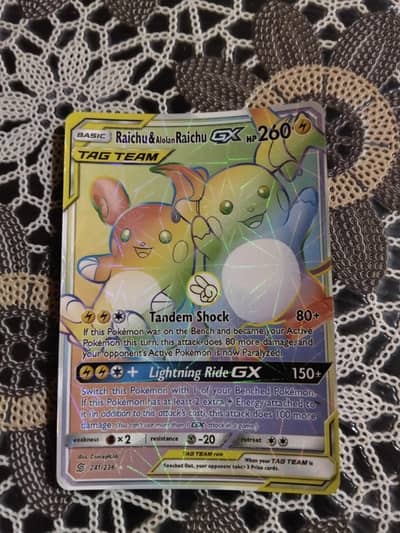 Raichu and alonlan Raichu Pokemon cards