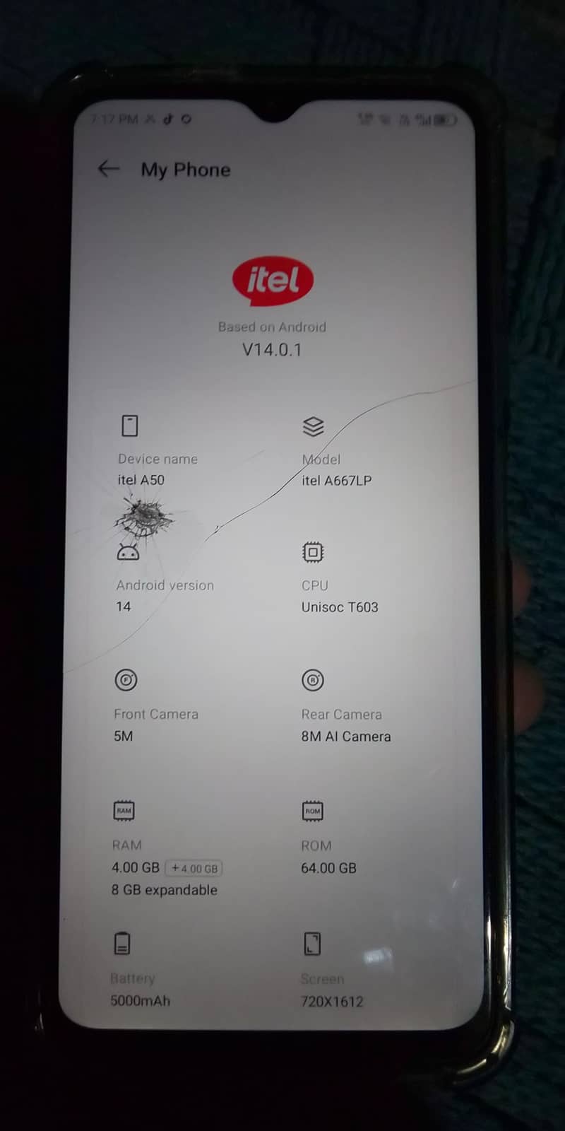 Itel A50 3