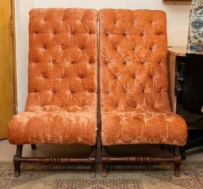 Comfortable Tufted Velvet Chairs forSale - Excellent Condition