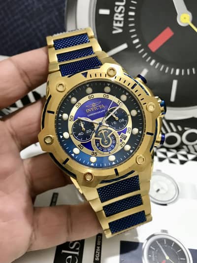 INVICTA-GOLD TWO TONE-CHRONOGRAPH-NEW & ORIGINAL WATCH