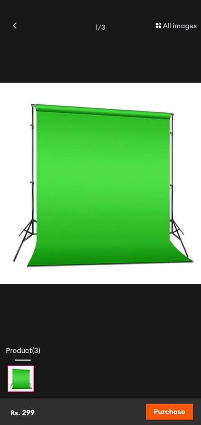 Brand New Green Screen Background Cloth – Unused