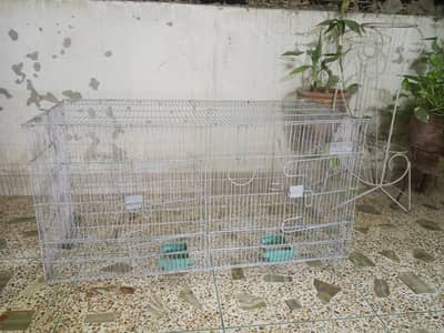 Bird Cage, Murgi Hen Cage, 2 portion 3 x 1.5 ft