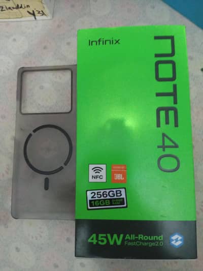 Infinix Note 40 with box 8+8 256