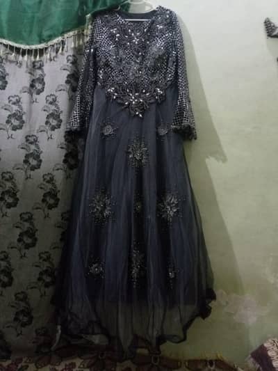 beautiful embroided black maxi dress