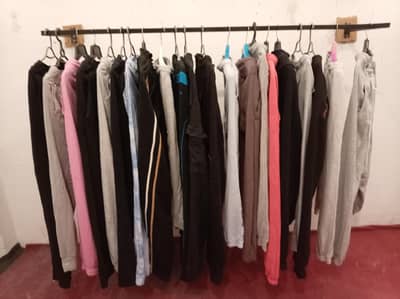 Trousers and hoodies