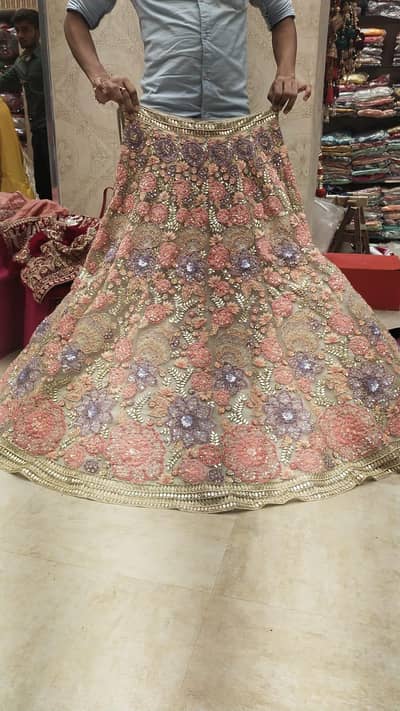 Indian luxury designer bridal lhenga only wore once for 1 hour