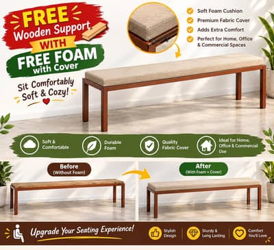 Office/Home/Clinic Premium 5ft Metal Bench