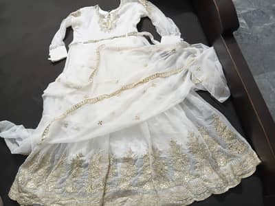 white maxi with dupatta