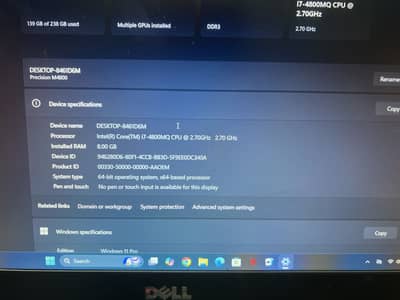 Dell Precision M4800 Core i7 Heavy Duty Laptop for Sale!