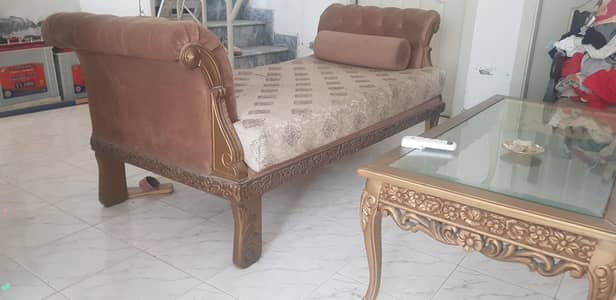 wooden carved sofa set