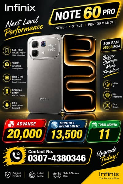 Infinix Note 60 Pro Pta Approved On Easy Monthly Installment