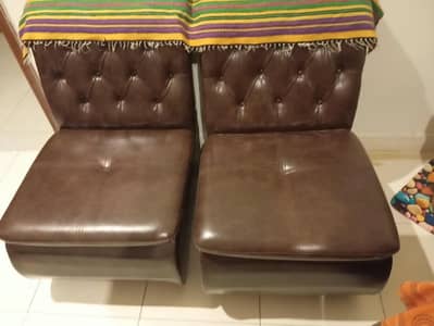 Brown 2 seater sofa