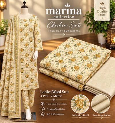 winter fabric suit featuring warm marina stuff