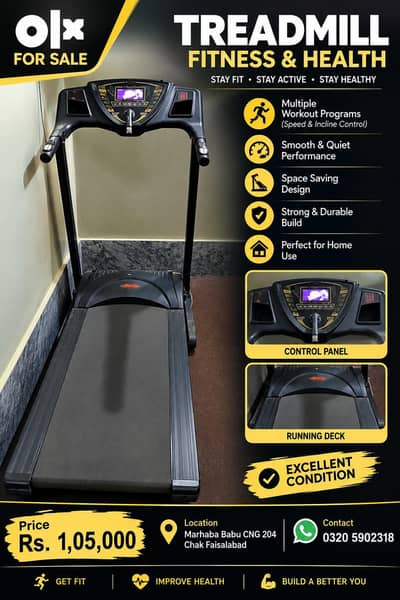 Treadmill for Sale – Excellent Condition