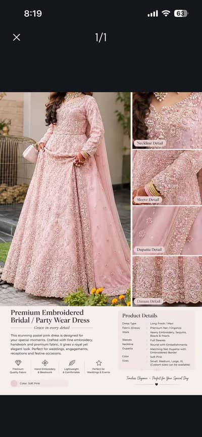Beautiful bridal maxi
