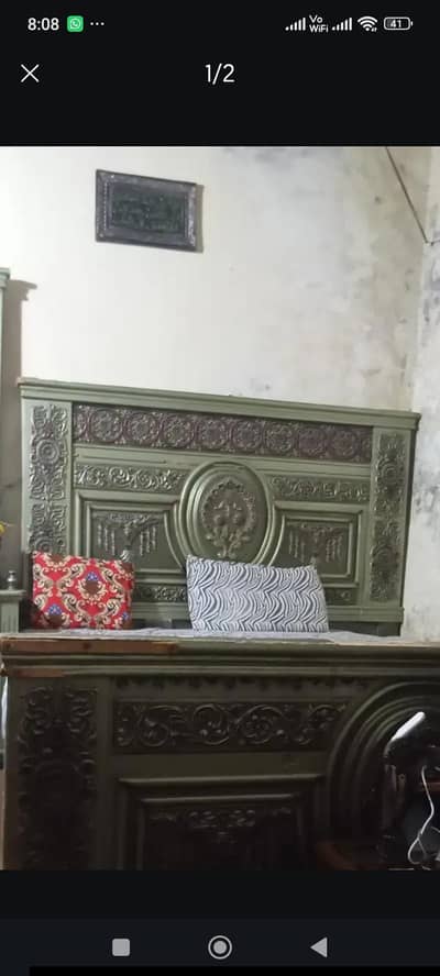 double bed with dressing table