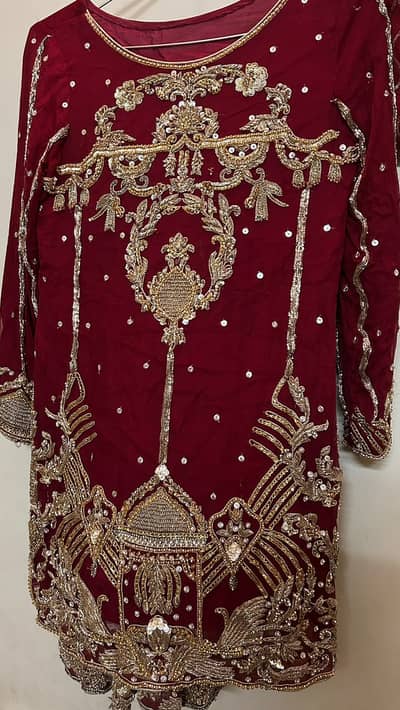 Elegant Heavy Bridal/Formal Maroon Lehenga Choli – Fully Embellished