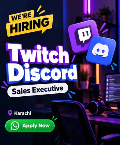 Twitch / Discord Sales Executive – Freshers Welcome!