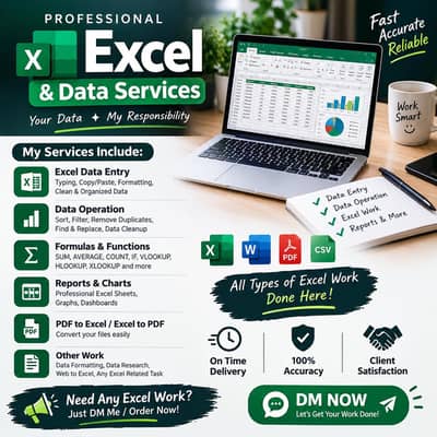 Professional Excel & Data Entry Services