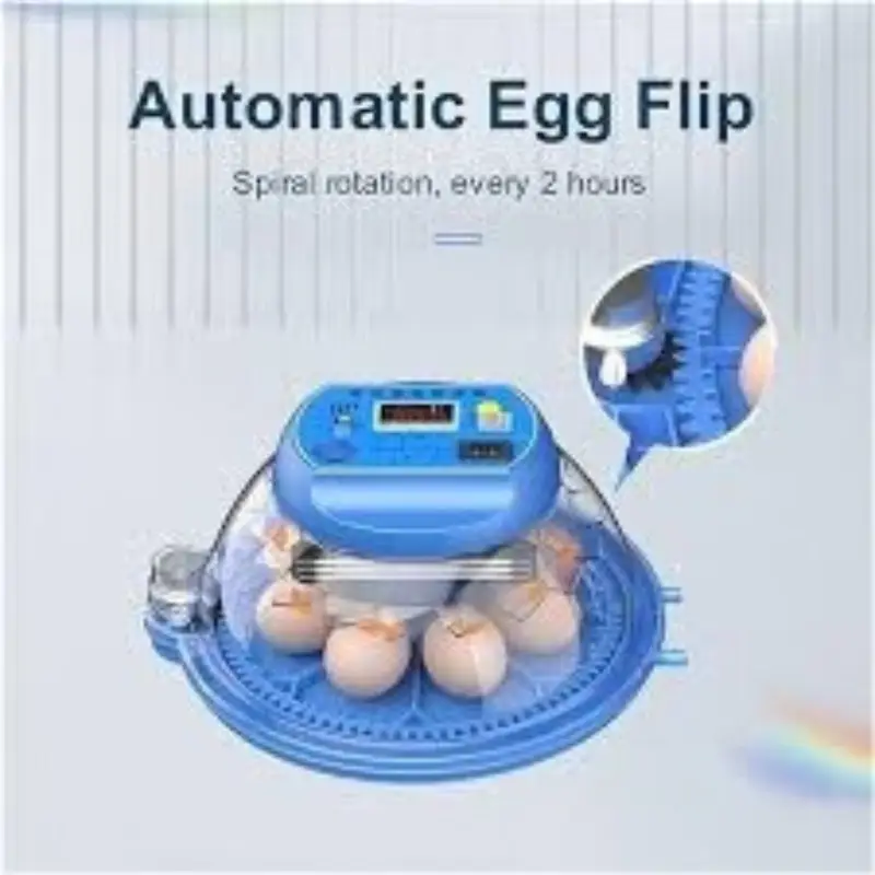 8/26 Eggs Incubator ACDC Full Automatic Blue Round Incubator — photo 3