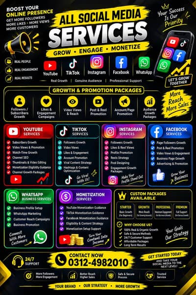All social media services available