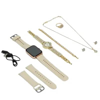 A58 Plus Ladies Smart Watch – Luxury Gift Set with Multiple Straps & A