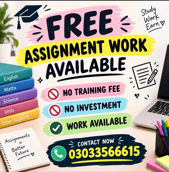 HOME BASED ONLINE ASSIGNMENT WORK AVAILABLE 0