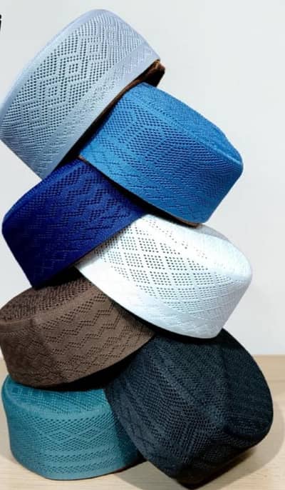 Gents Islamic Topi - Premium Jali Cap - 7 Colors - For Namaz
