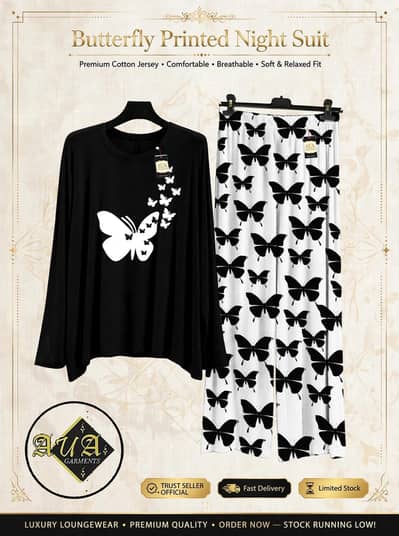beautiful Butterfly night suit for girl and women