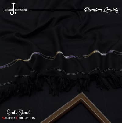 Black Wool Shawl King Size 3 Yards Warm Winter Wear