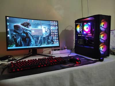 Gaming-PC | Ryzen 5 3600 | RX 6600 XT 8GB |16gbRAM| MSi Curve Monitor