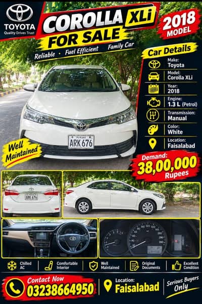 Toyota Corolla XLI 2018