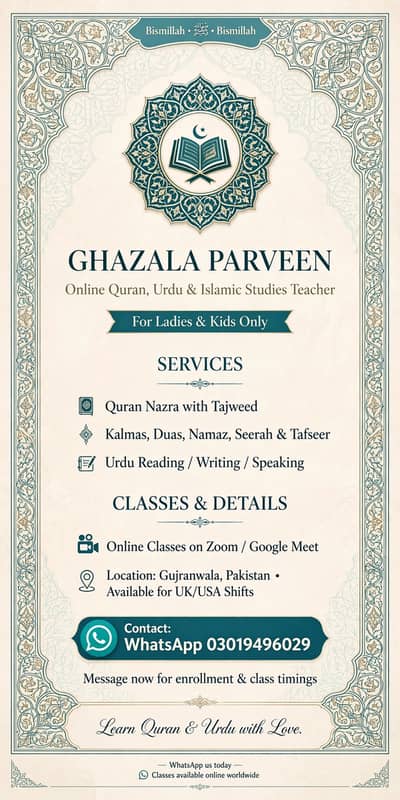 Online Quran teacher