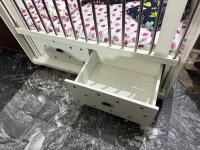 Baby cot with mattress | baby bed | wooden cot