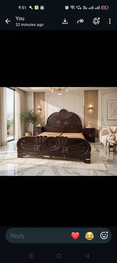 Double Bed with side Table