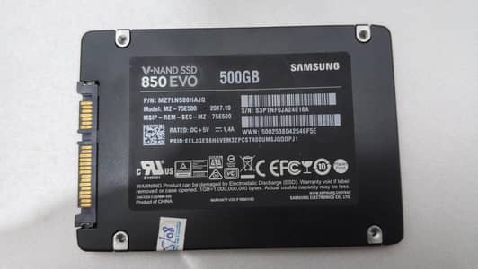 Samsung 850EVO 500GB SATA SSD