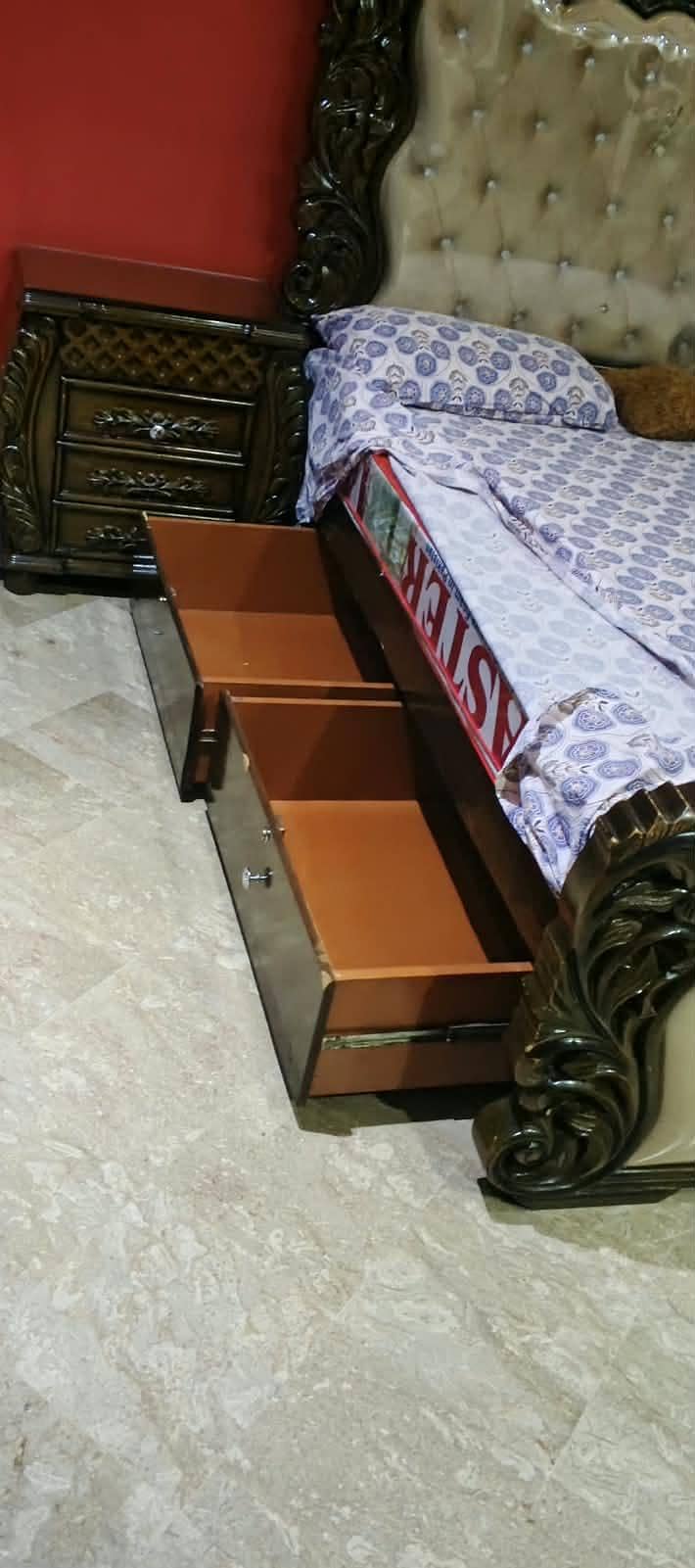 bed with side table 2