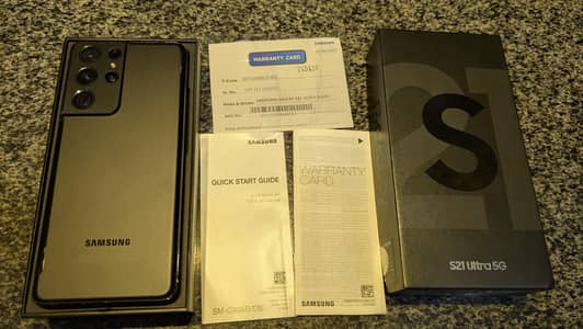 Samsung Mobile S21 Ultra 5g PTA APPROVED dual sim 12/256