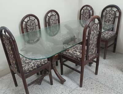 Dining table with 6 chairs for sale