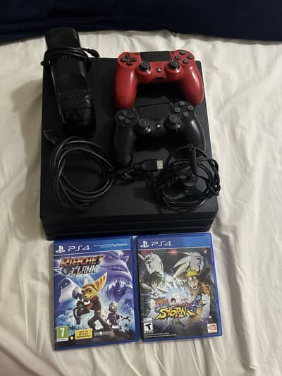 Ps4 pro 1tb with original controllers and charging stand